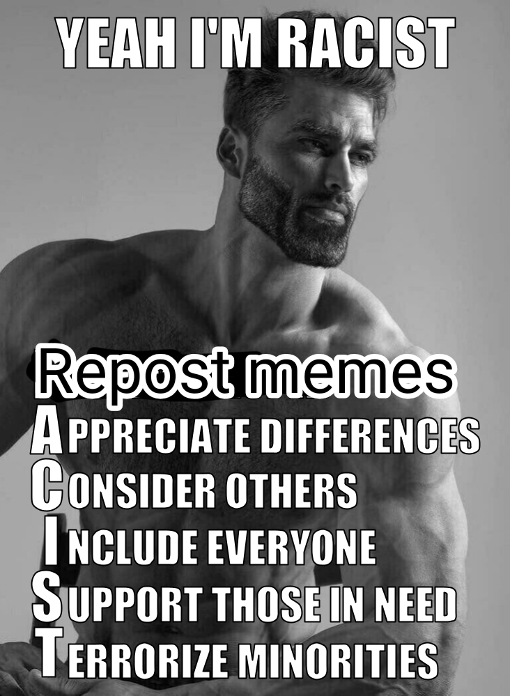 I include everyone in my terrorizing of minorities