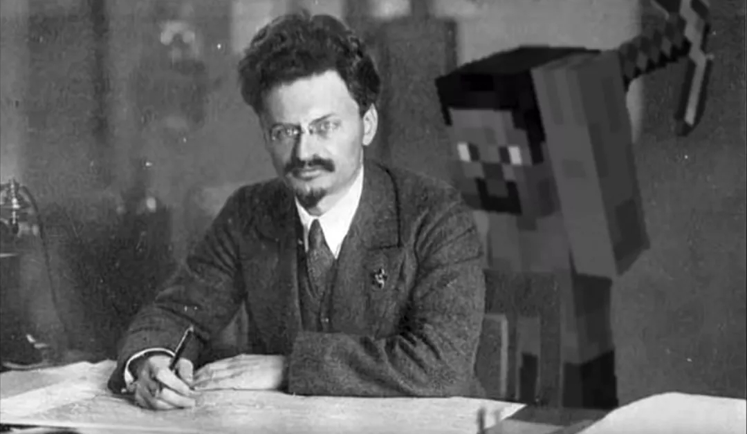 Rare photograph of Leon Trotsky moments before his assasination, 1940