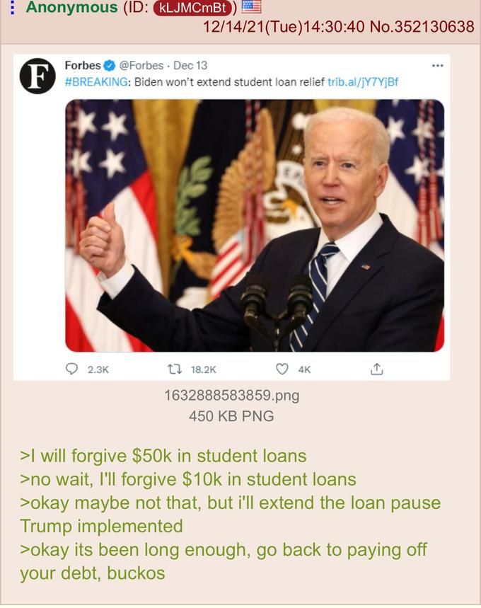When you don't get the "free cunity college" after all