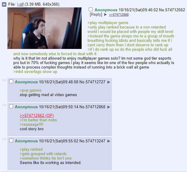 When everything is everyone else's fault but surely those group PvP games will work out just fine