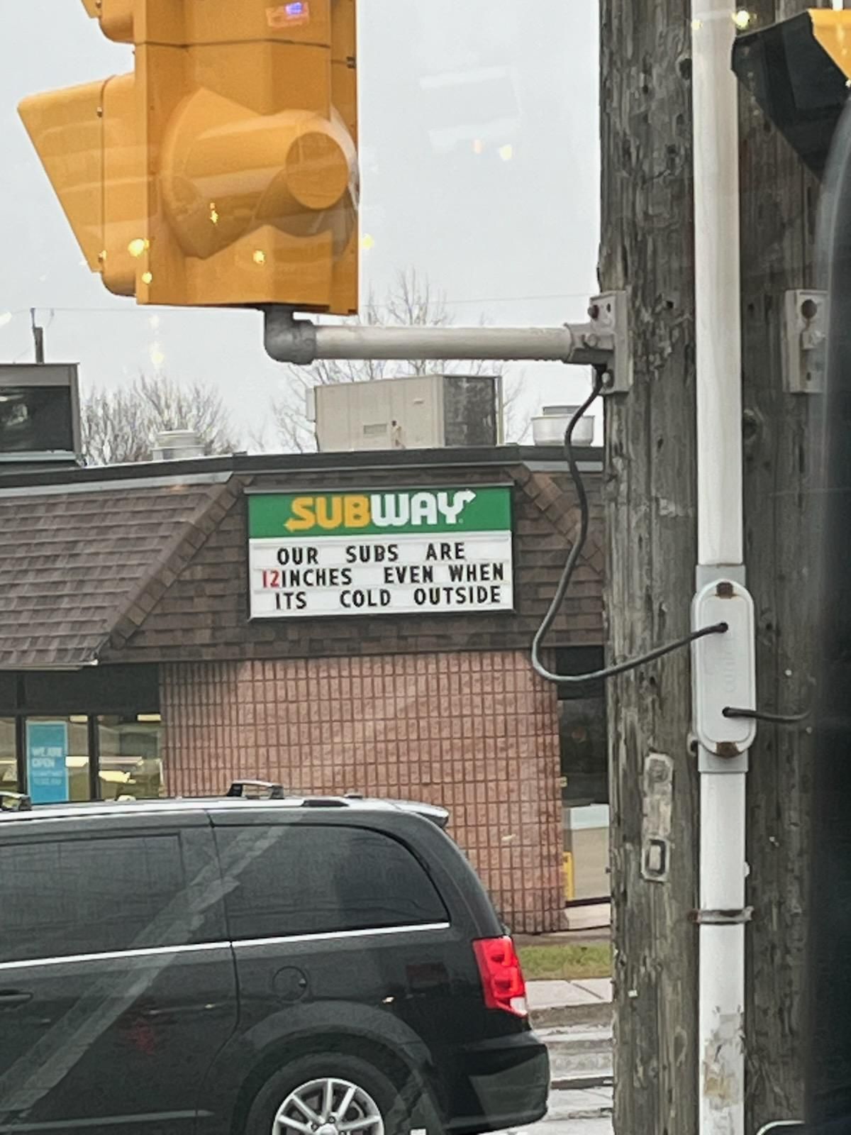 Subway on point wit their winter marketing.