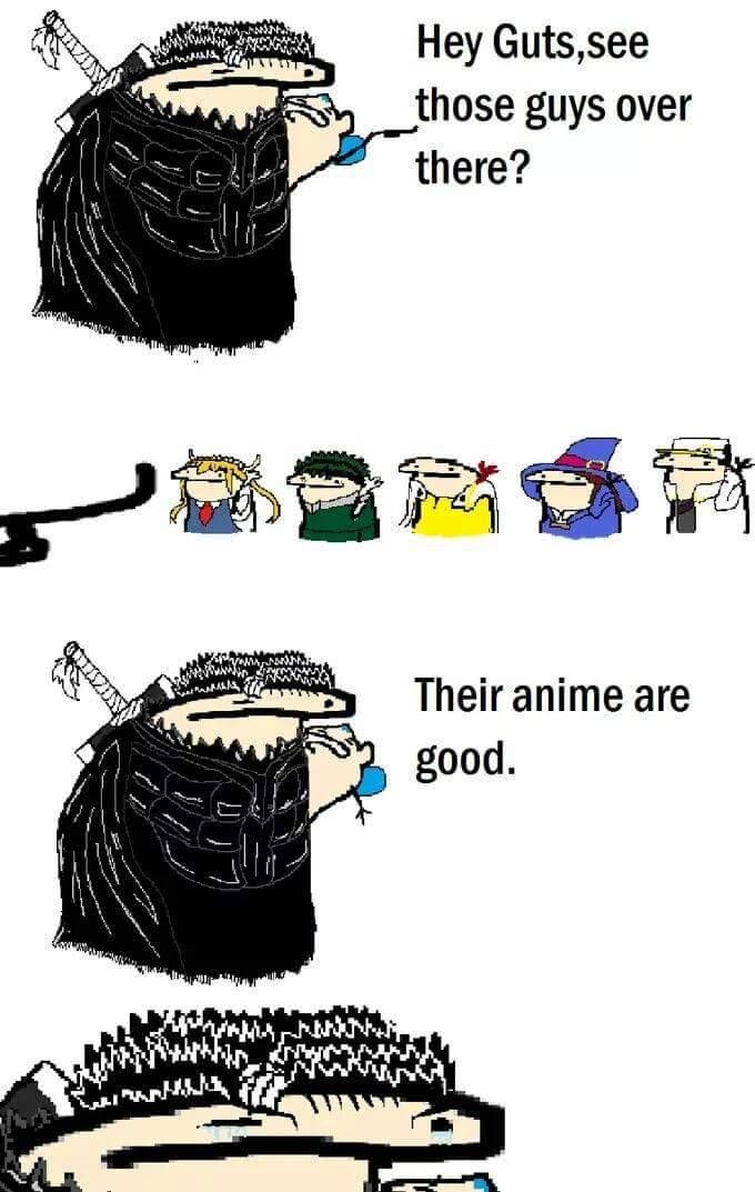 Lesbian dragons with huge milkers and pedo fenservice get more budget than our boy Guts...