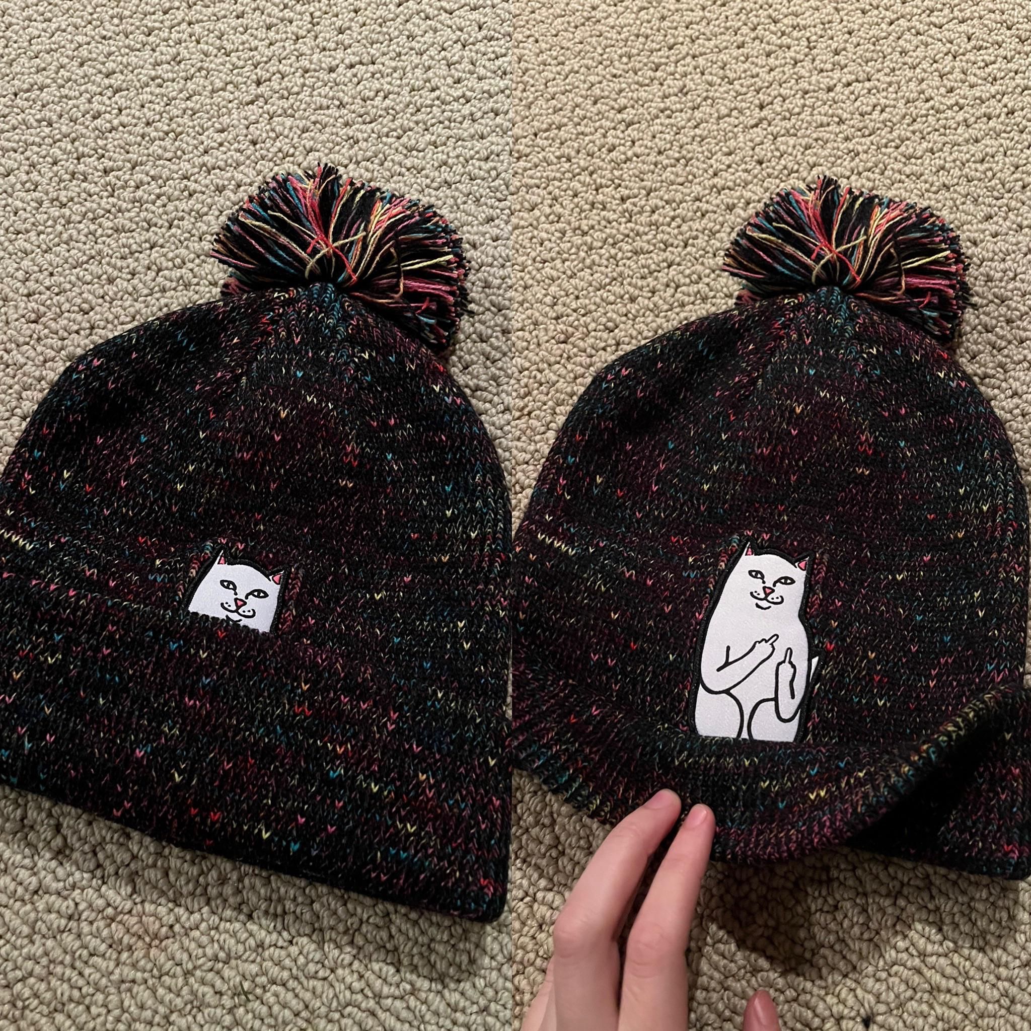 My mom bought this “cute little kitty hat” for me without looking at all of the photos…