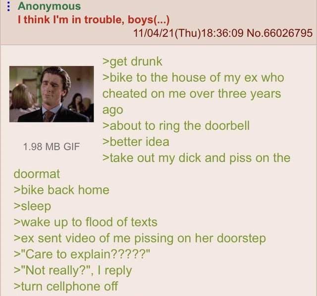 Anon marks his territory