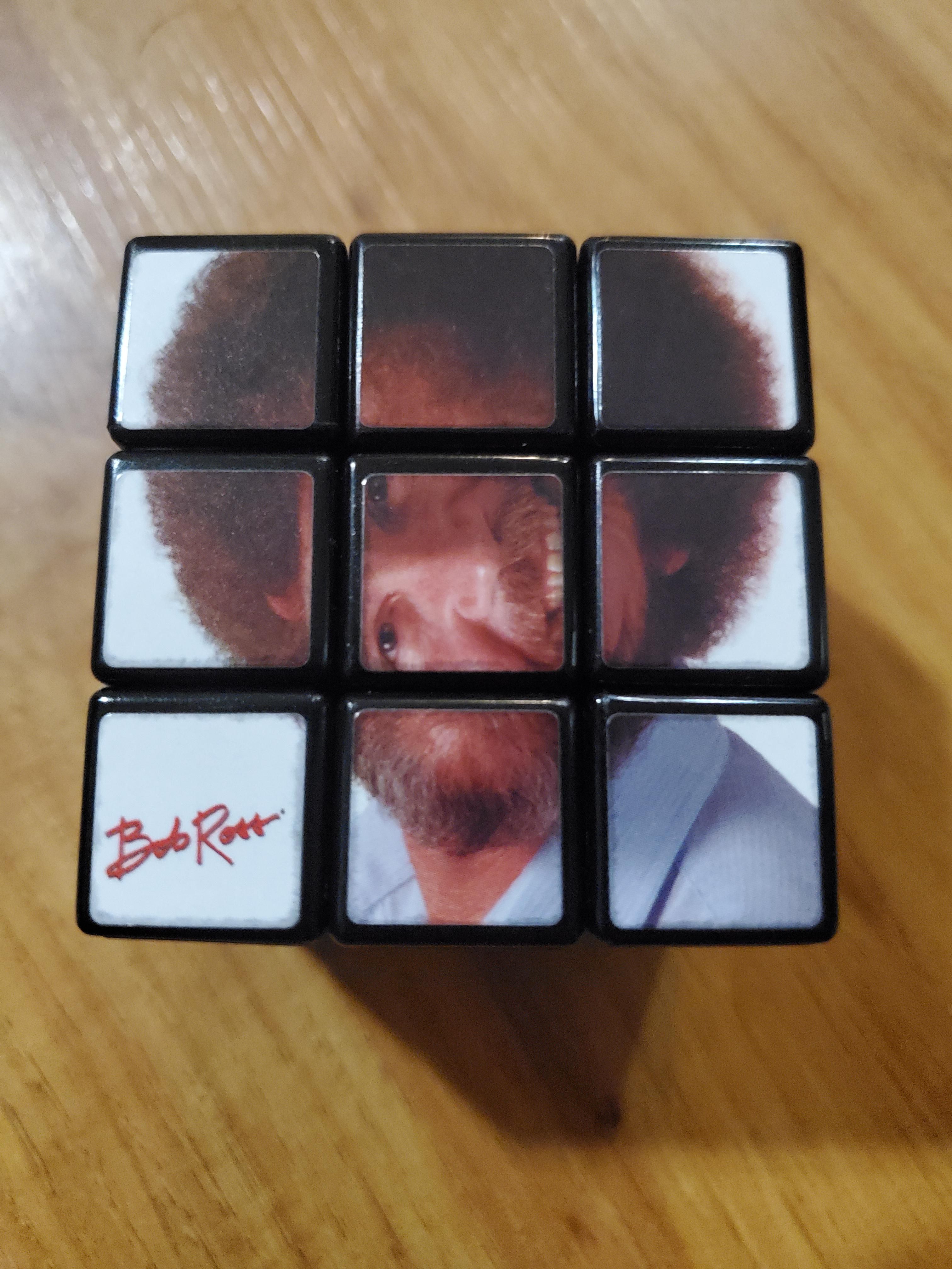 Got a Bob Ross Rubiks cube for Christmas, thought I had it figured out until....