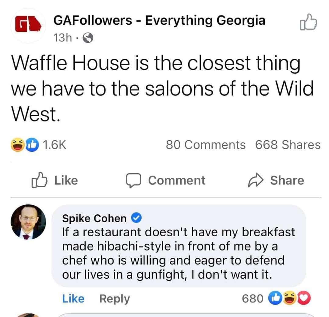 spike cohen could have been vicebrehsident never forgat