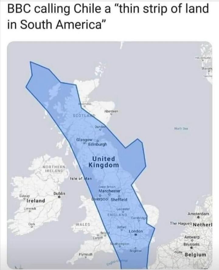 Chile be really long.