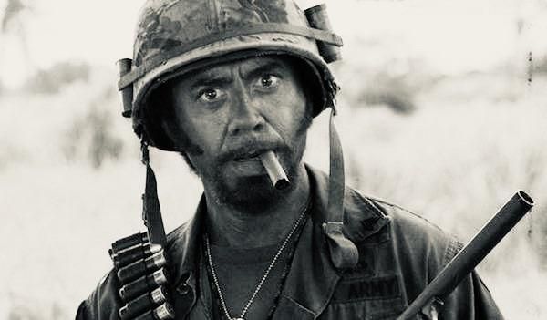 Unidentified Afro American soldier delivers the famous thousand-yard stare after a battle in Vietnam