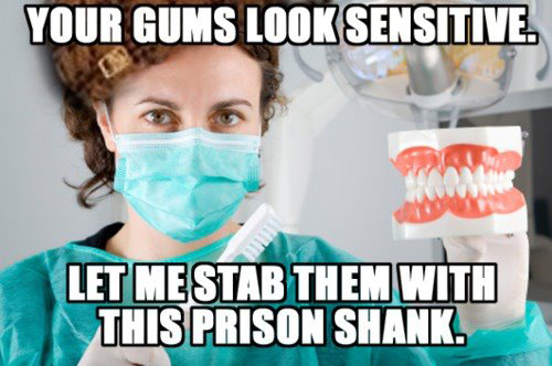 At the dentist...