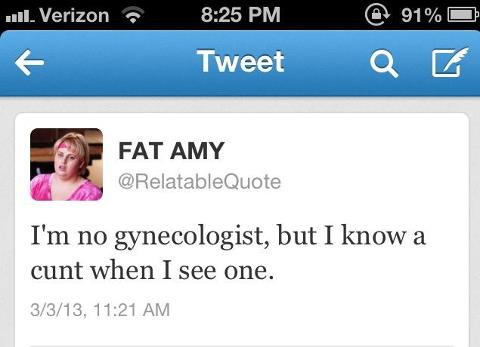 Fat Amy in a nutshell. Gotta love the girl.