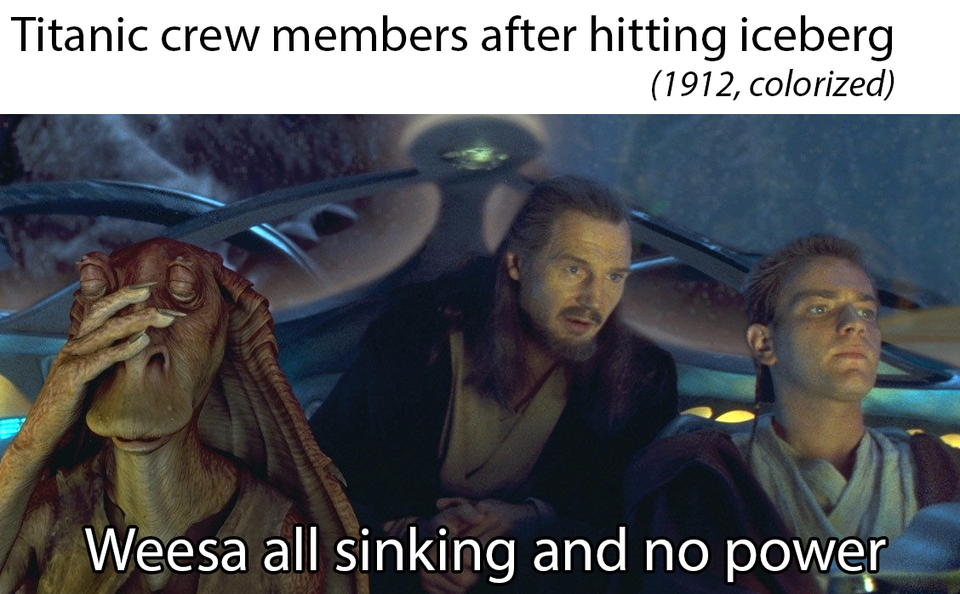 Titanic crew members after hitting iceberg