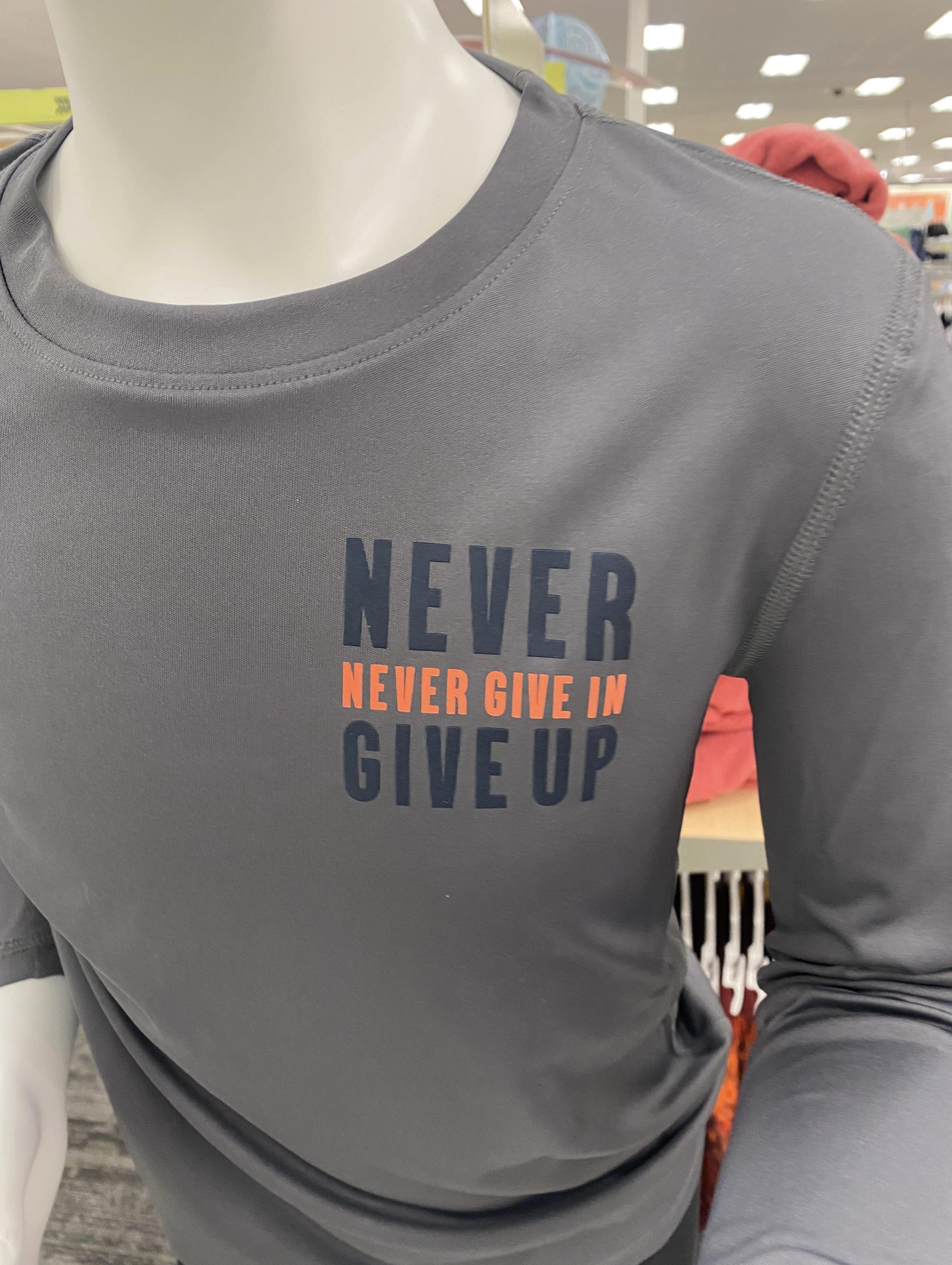 Never never give in, give up