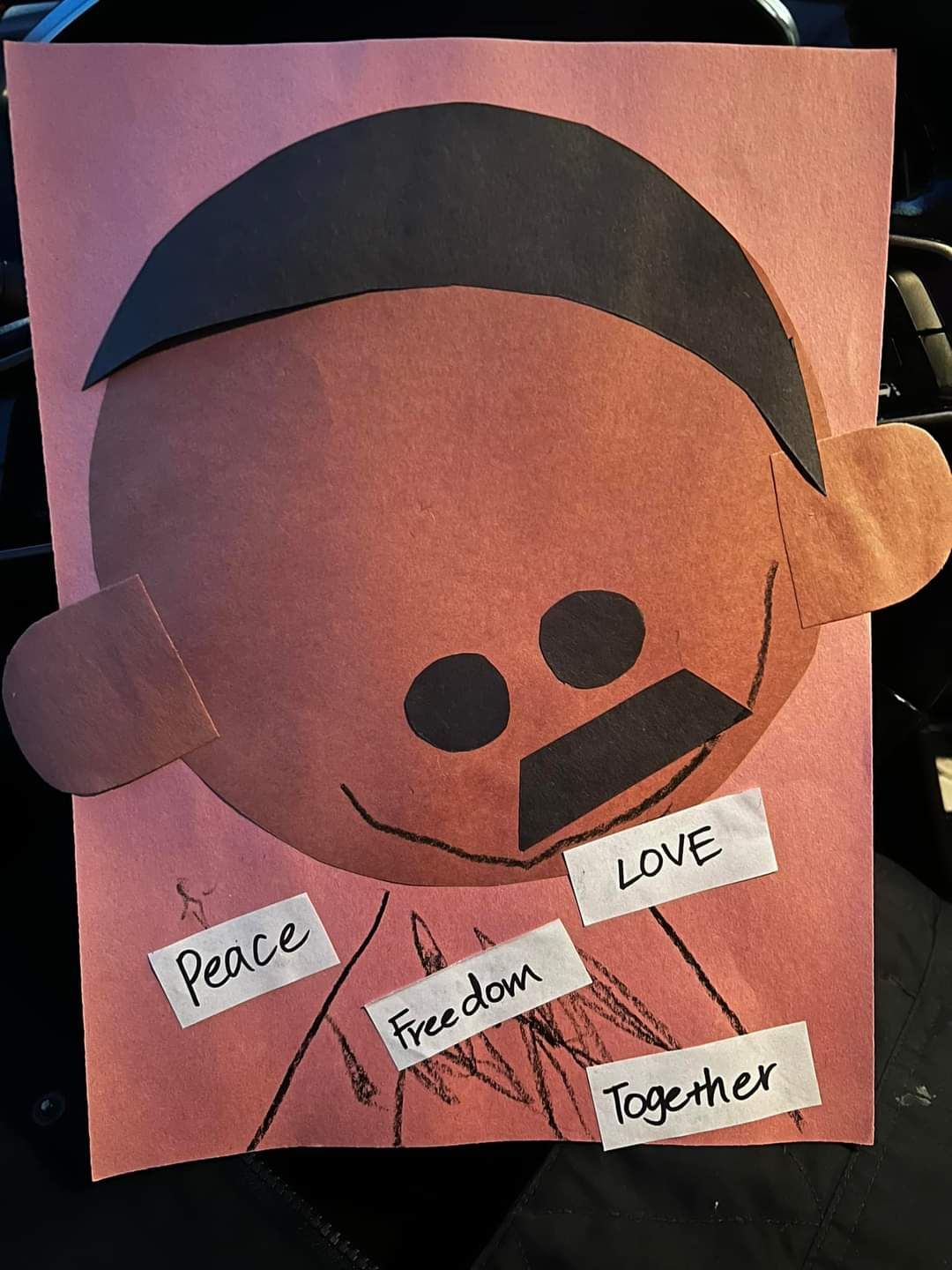 My friend's daughter made this for MLK day