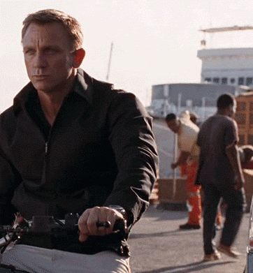 An extra can be seen sweeping away air in the Bond film Quantum of Solace