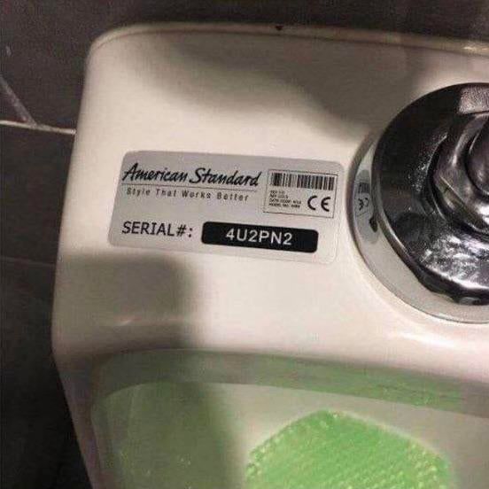 Best serial number for a urinal