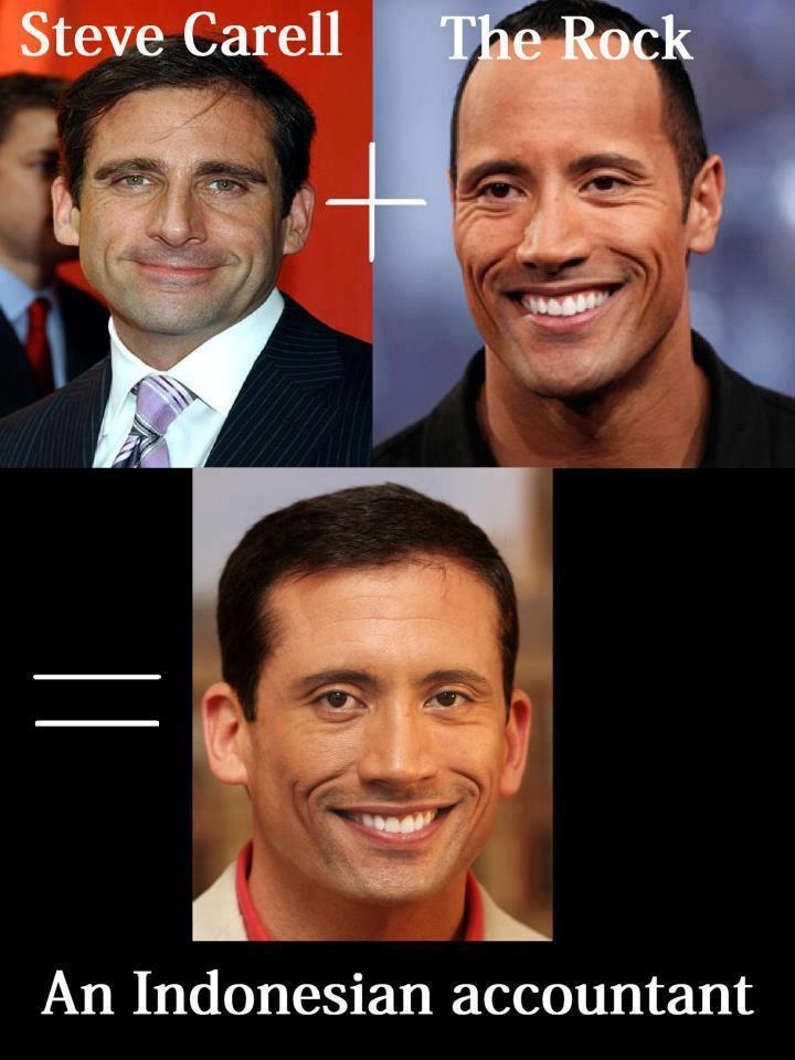 If Steve Carell and The Rock fused..