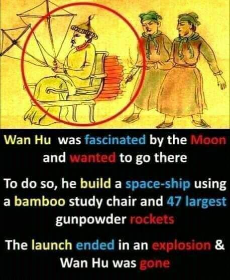 No one ever knows that the First Human ever attempt to go in Space was an Less Innovated Acient Chinese Inventor in 2000BC
