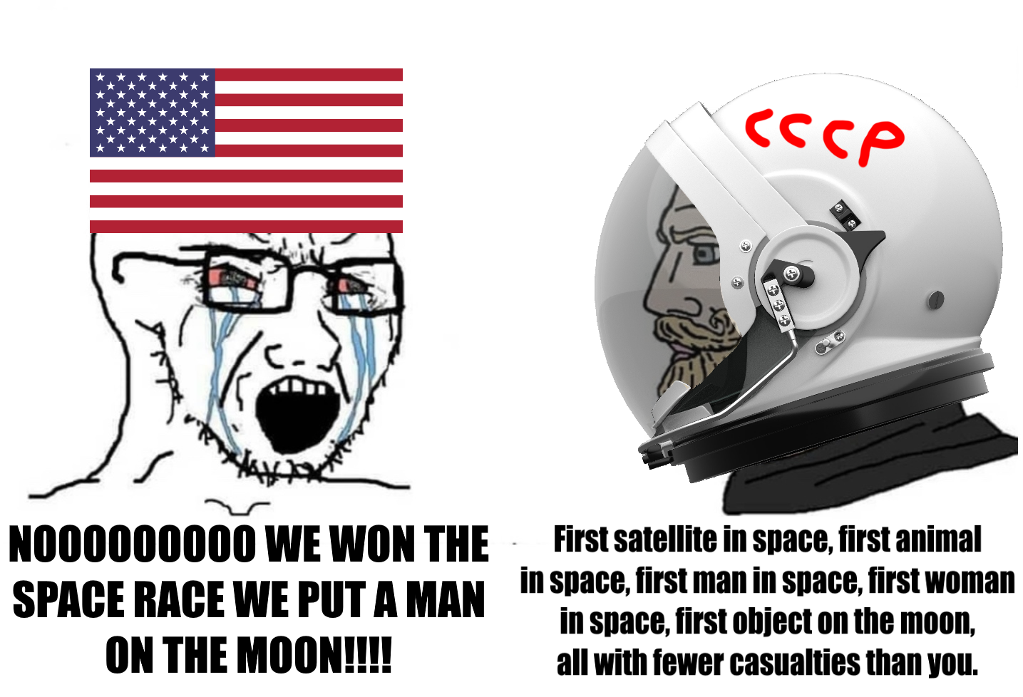 U.S.S.R: Undisputable Super-winners of Space Race