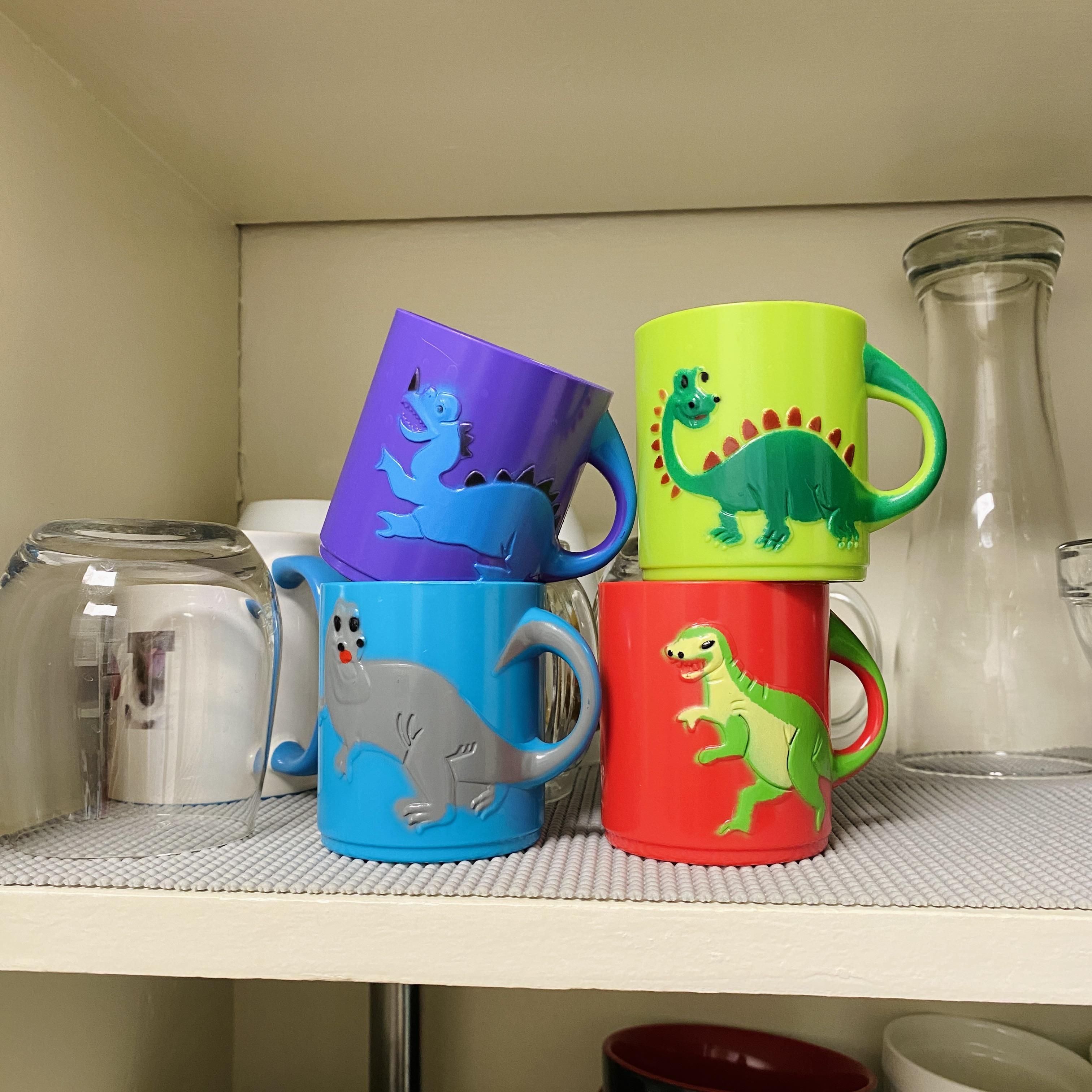 I asked my husband to buy some cheap plastic drinking cups so that we don’t always have to drink from glass cups and potentially break them while handling them. This is what he bought…