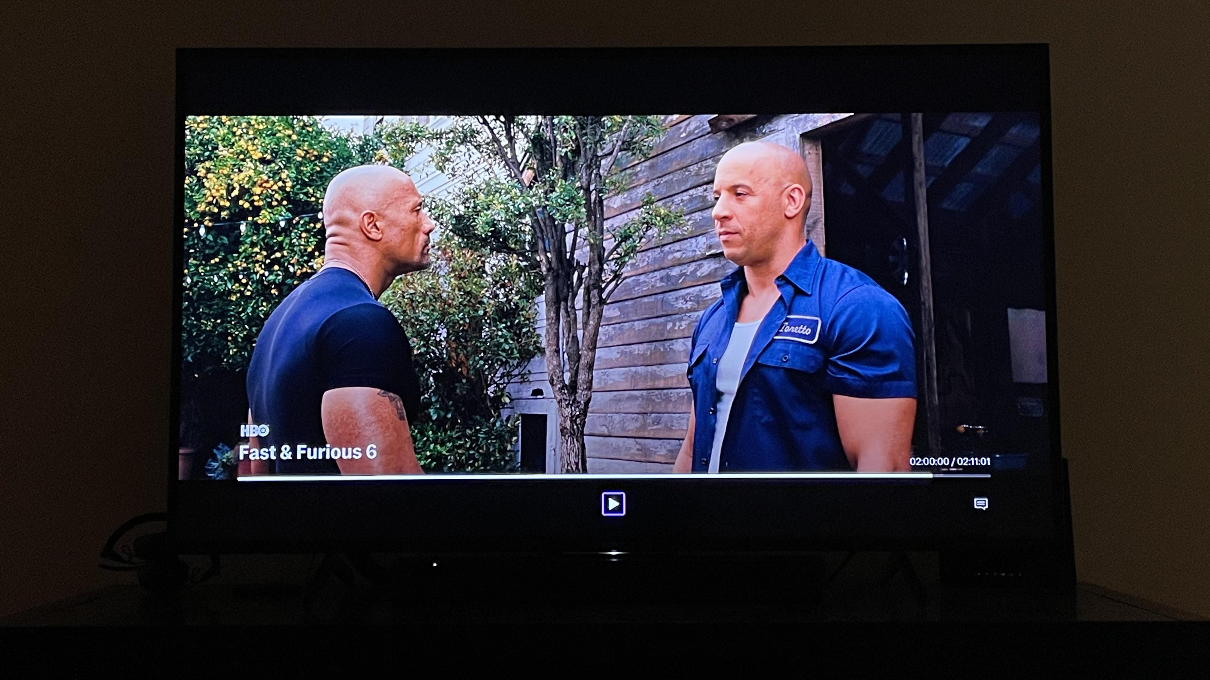 Is it just me or does The Rock look like he’s standing several feet further away from the camera than Vin Diesel