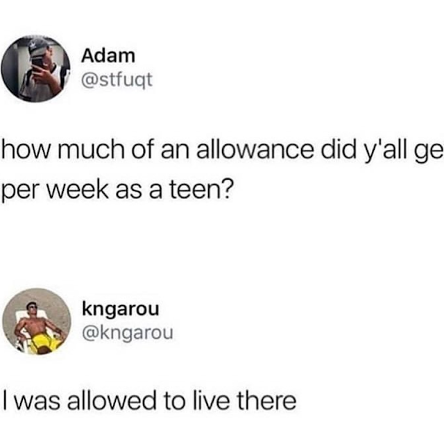 If you got an allowance growing up, dttm