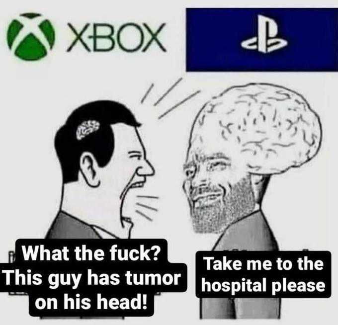 "Careful, there's a big blue box falling on your head!"