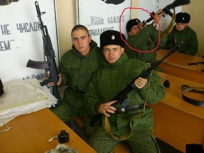 In Soviet Russia, gun shoots you!