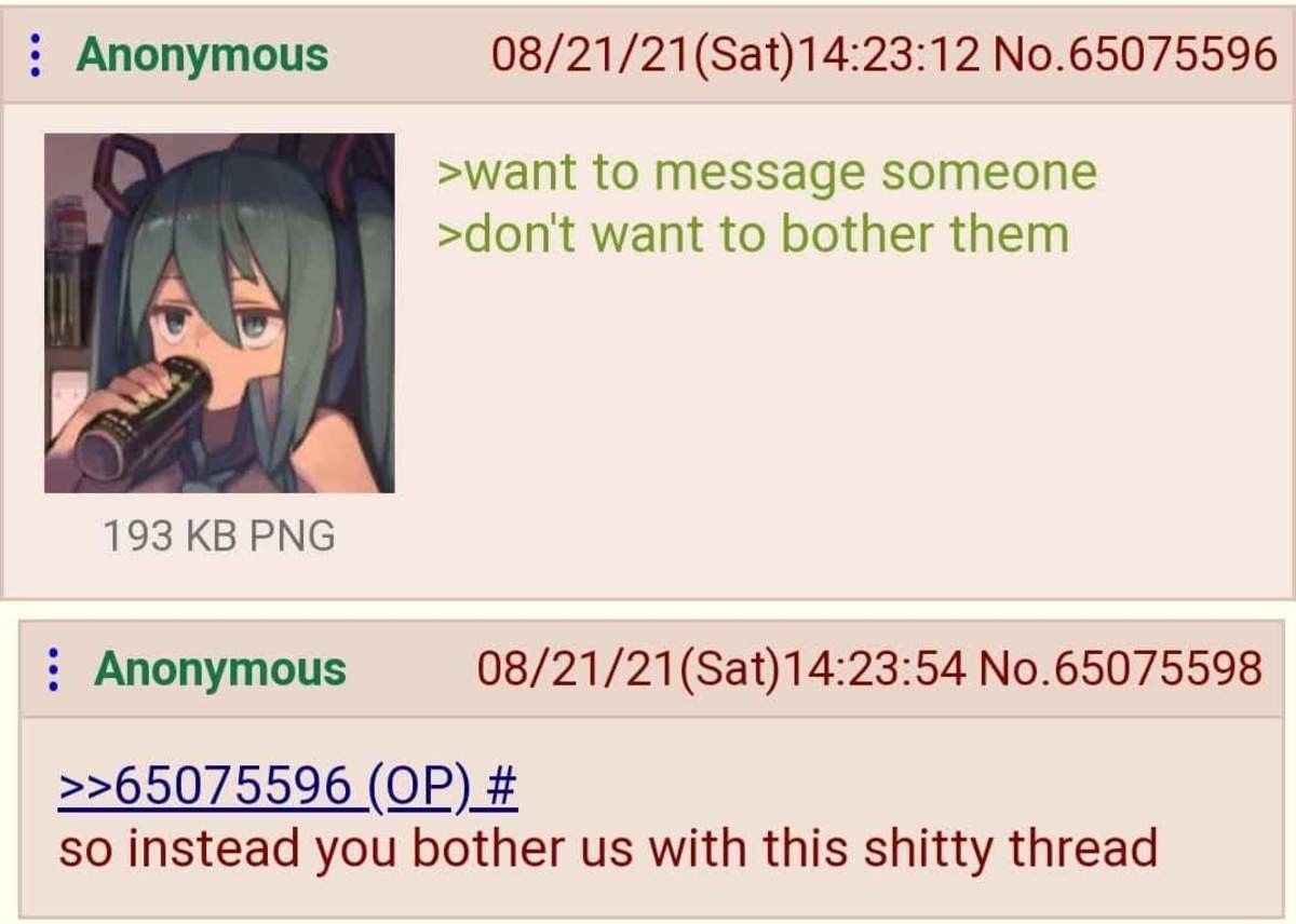 me posting