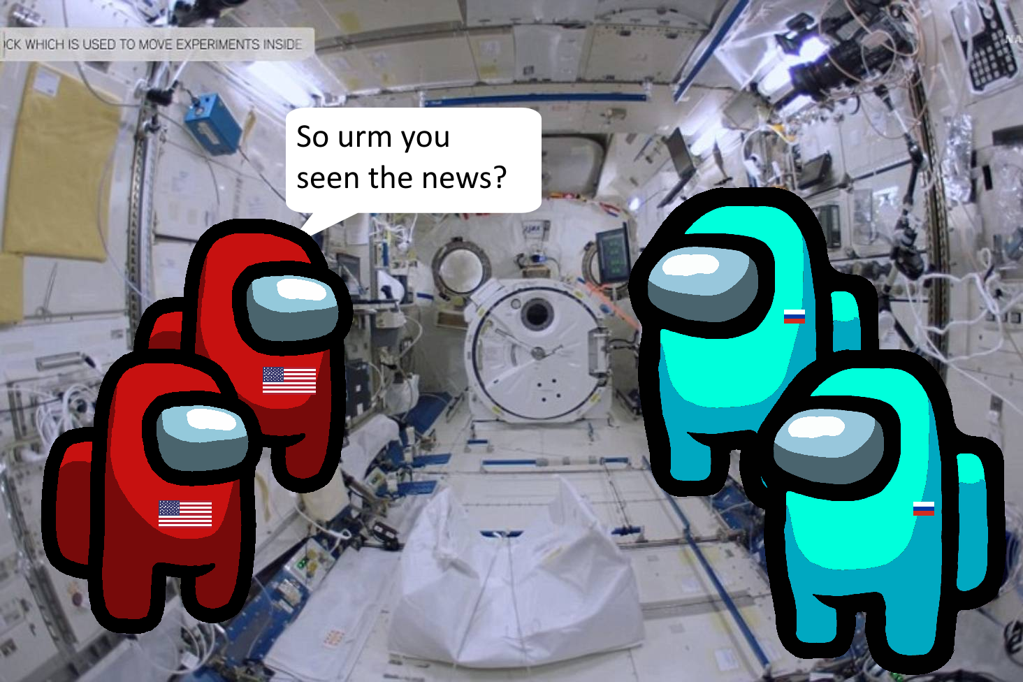 Getting awkward up in the international space station