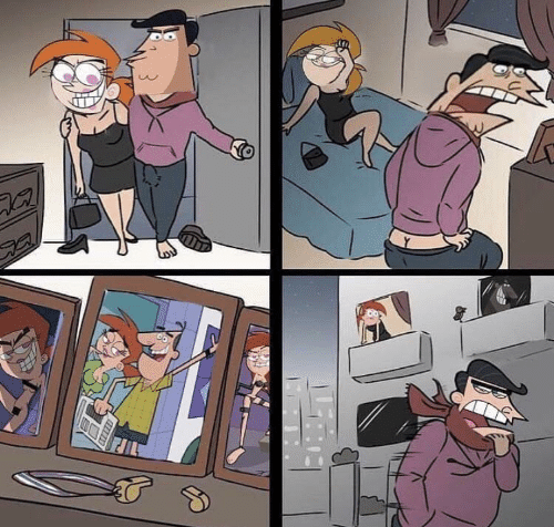 Not only did his hate for Dinkleberg indirectly protect his marriage but his moral character as well