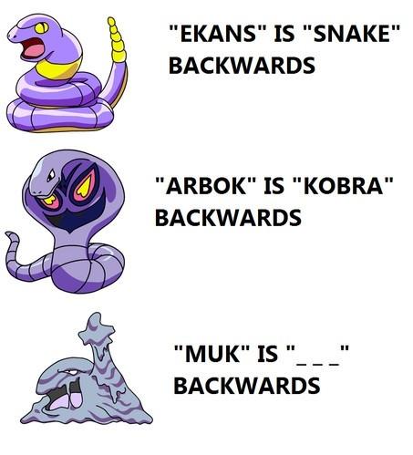 Pokemon Names Backwards