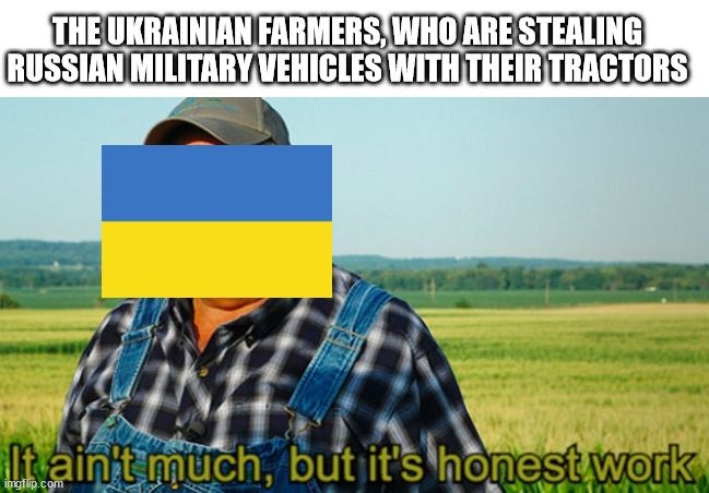 Hippity hoppity, your million dollar military vehicles are now Ukrainian property.
