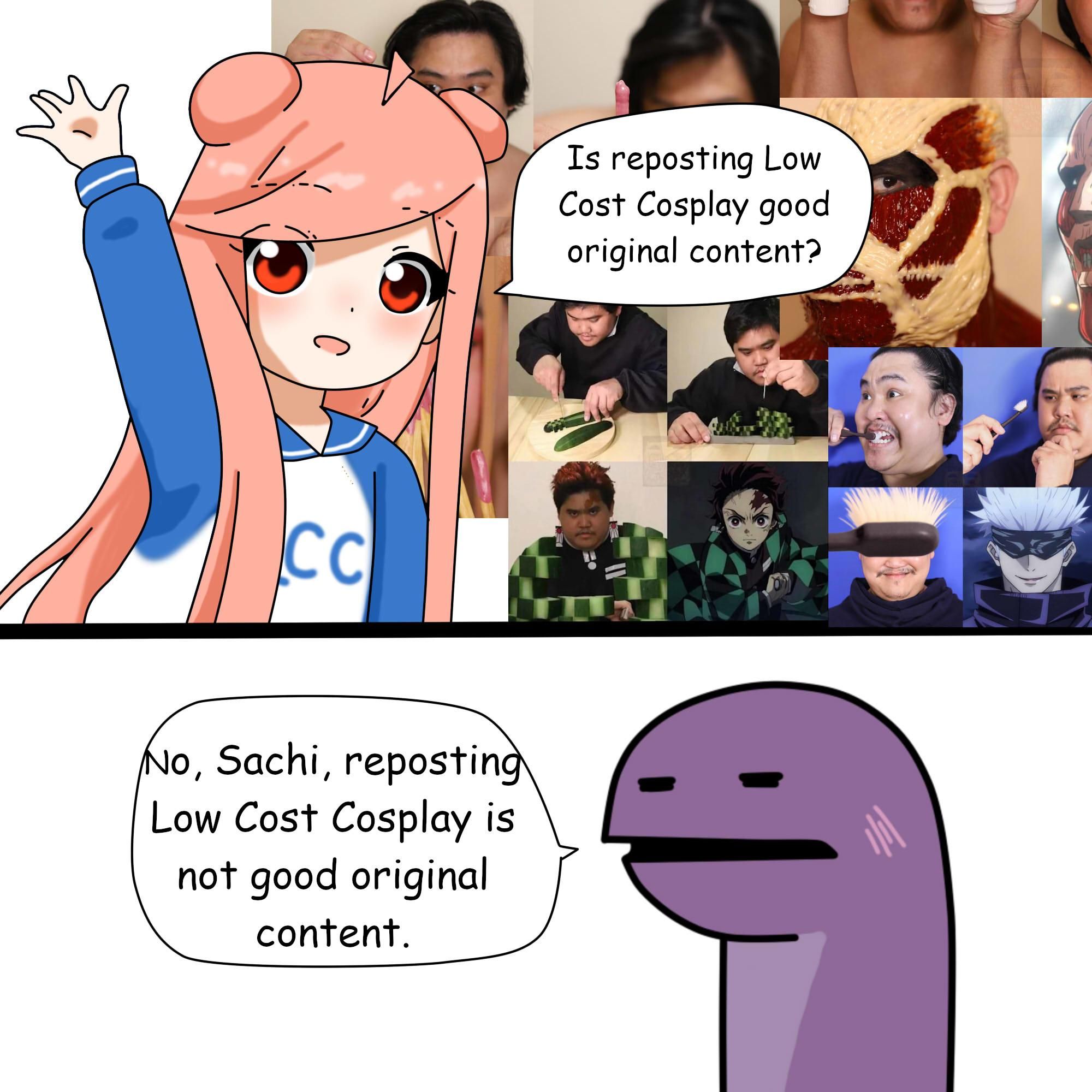 Low Cost Cosplay is funny, reposters are not