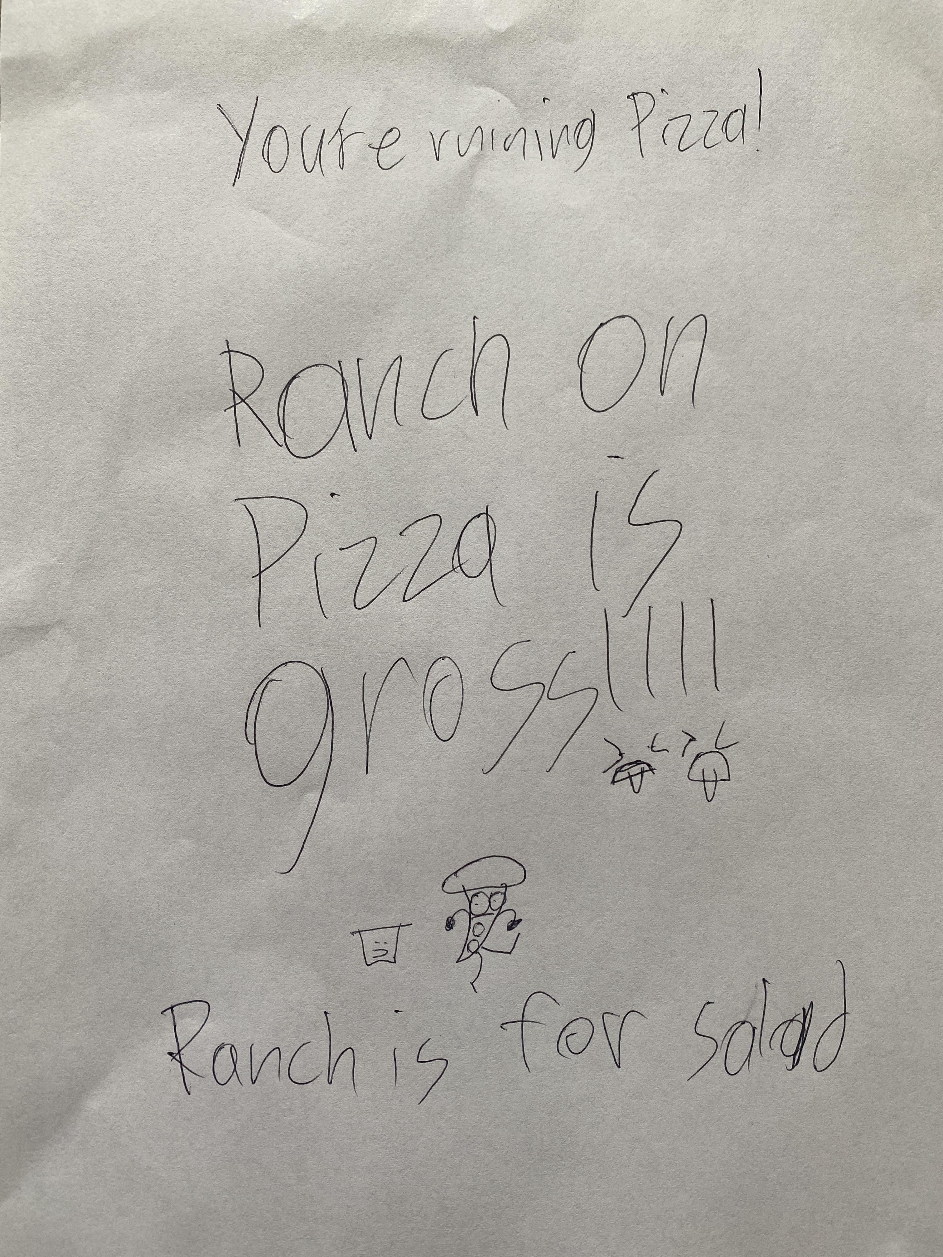 My 9yr old son’s view on pizza…