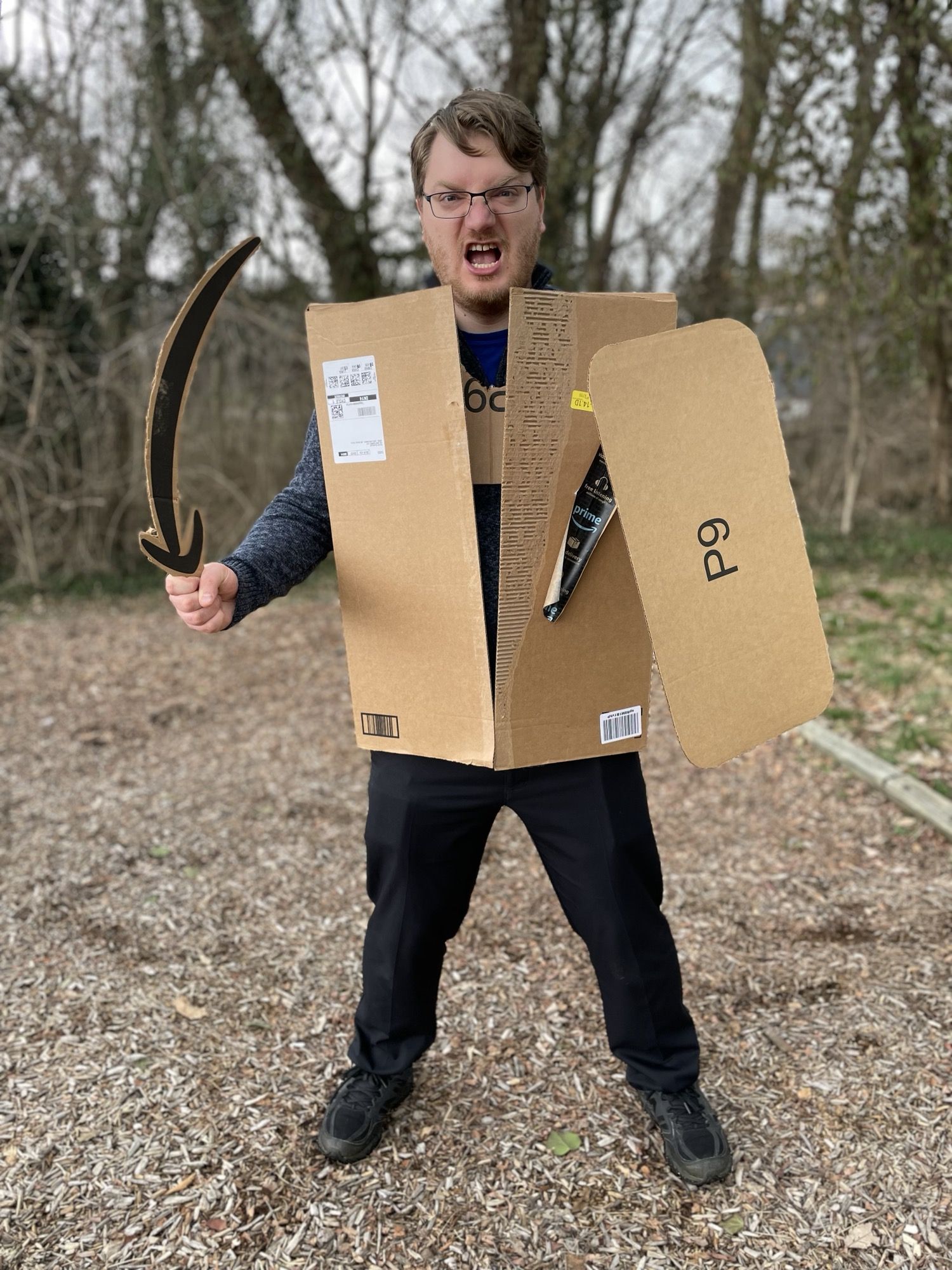 I went to a LARP birthday party today as an Amazon warrior.
