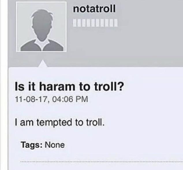everybody a muslim until allah says no trolling