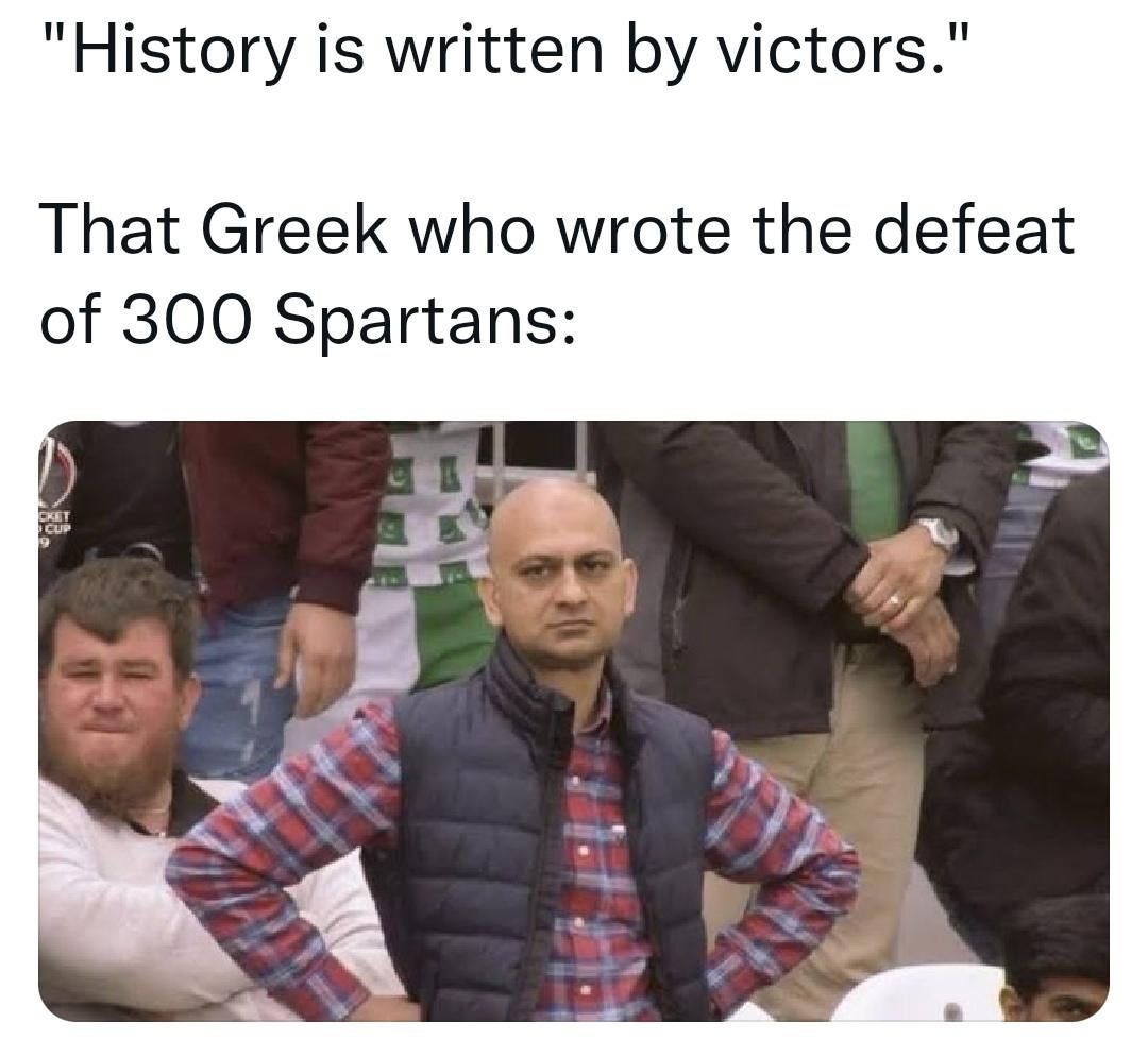 Spartans are so pog that greeks credited them