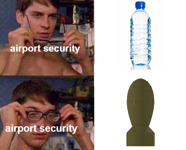 someone explain why water is dangerous in airports?