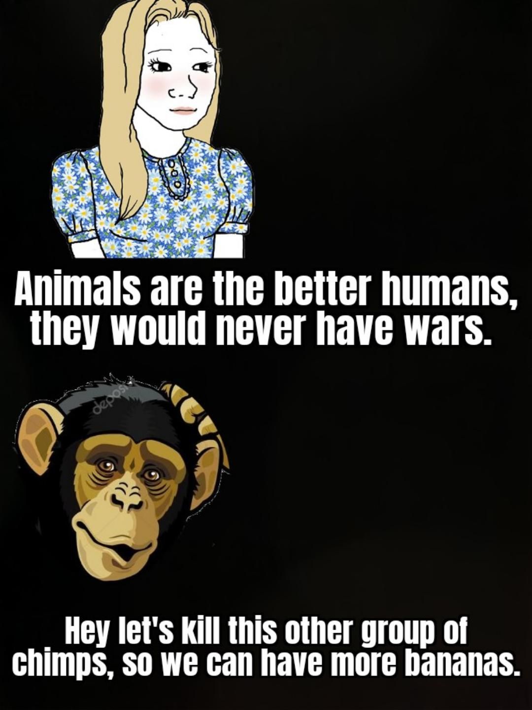 chimpanzees are no better than humans
