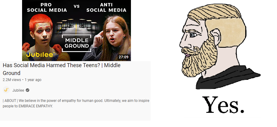 The concept of social media is good. But the human nature to overindulge ruined it.
