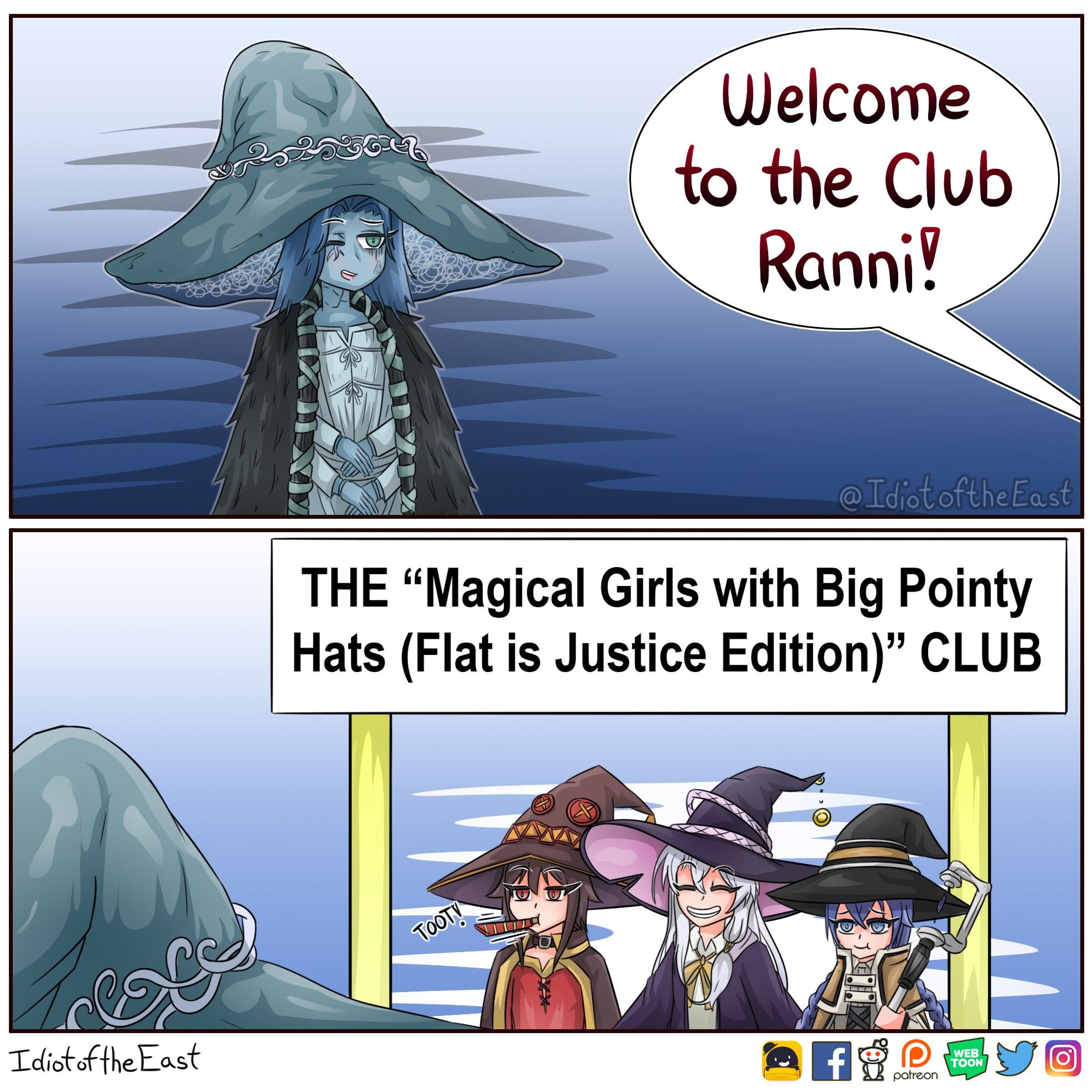 Ranni from Elden Ring and her anime club mates