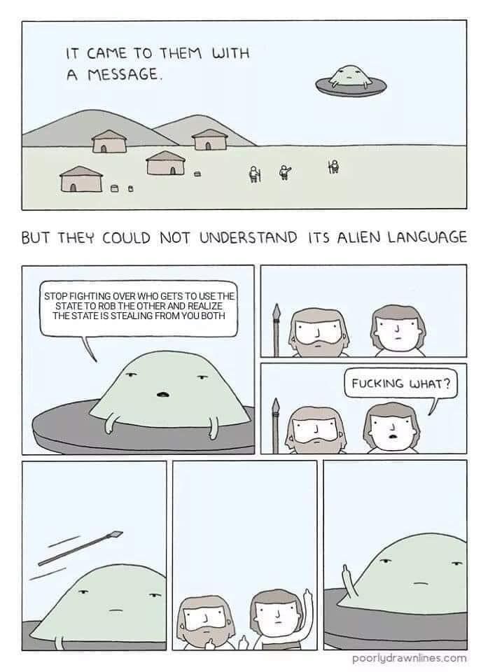 aliens are meta level enlightened anarchists brehs cant prove mw wrong