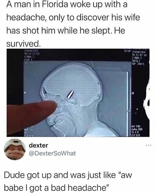 Guy sure is hard headed :D