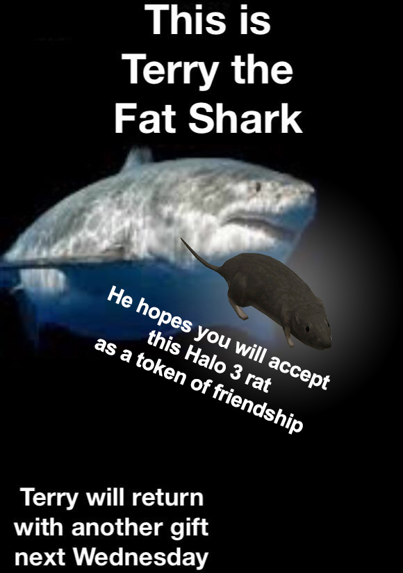 He had to skip last week because I broke my computer