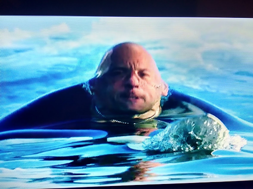 This picture of Vin Diesel coming out of the ocean