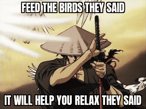 Don't feed the birds.