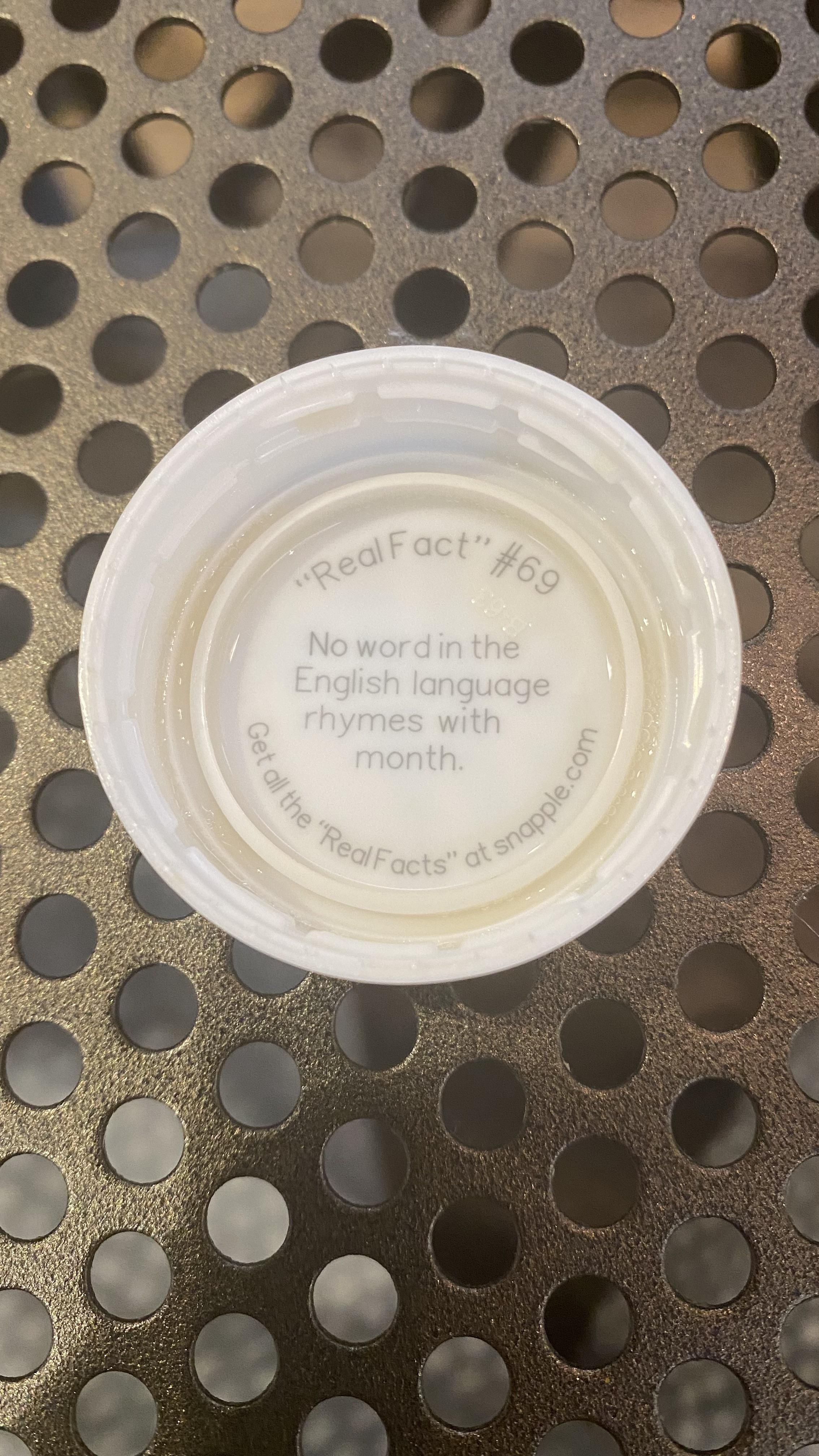 Bought a bottle of Snapple today, got this.