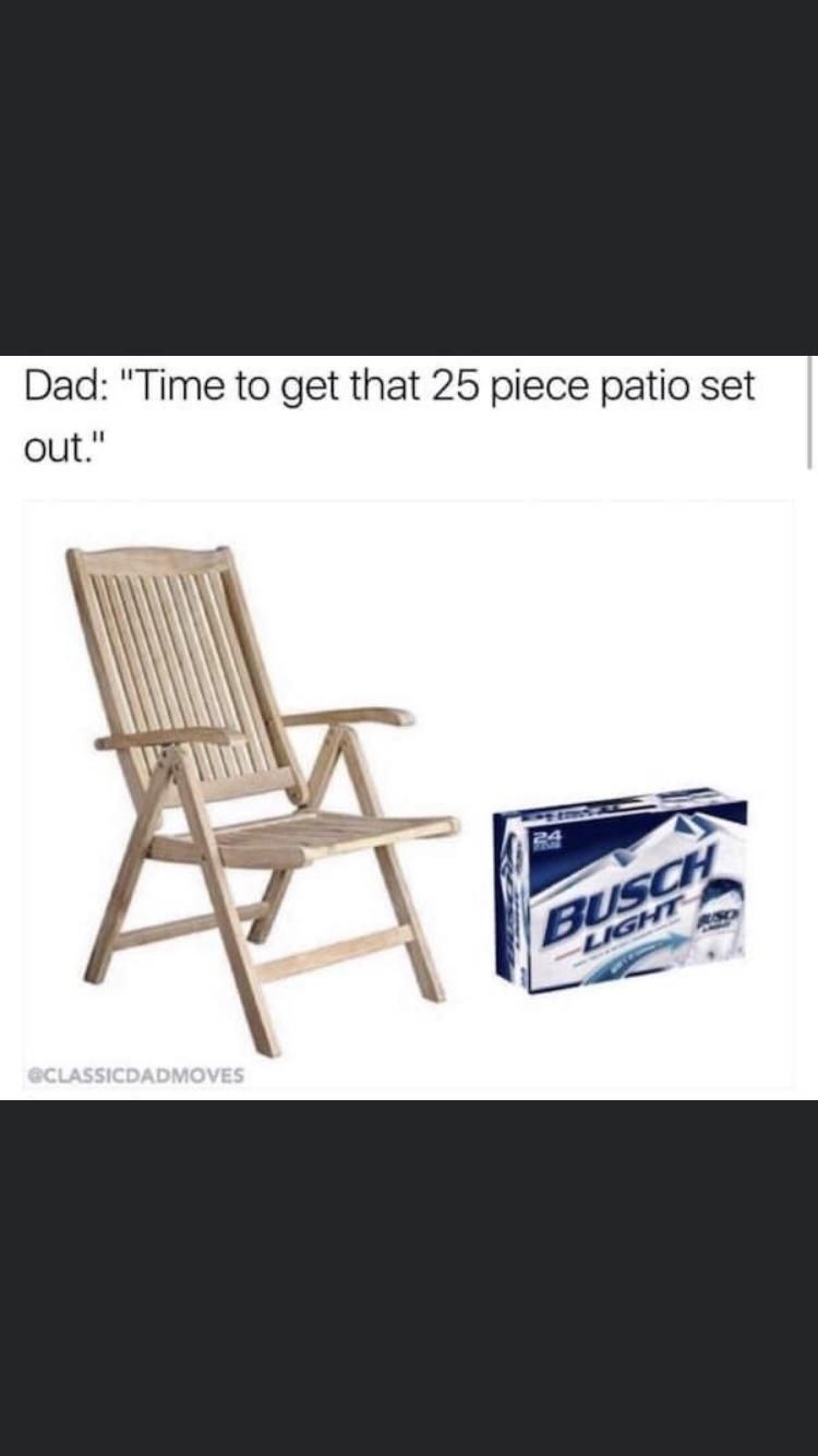 Time to break out the patio set