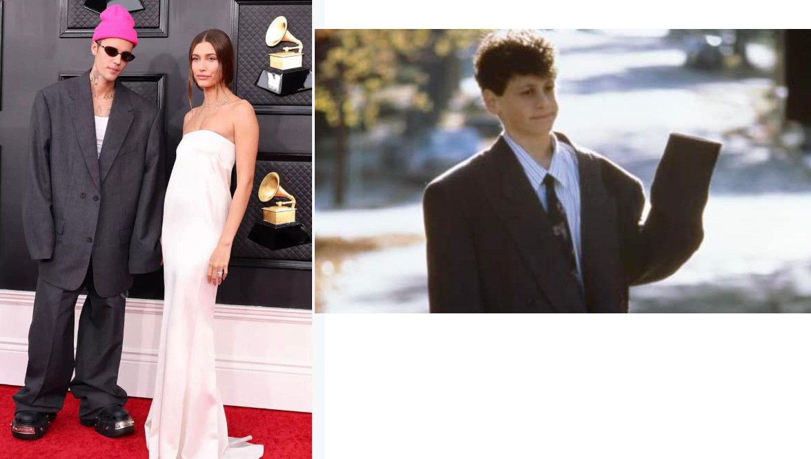 Justin Bieber at the Grammys looked like Josh Baskin at the end of the movie "Big" after the Zoltar machine grants his wish to be a boy again