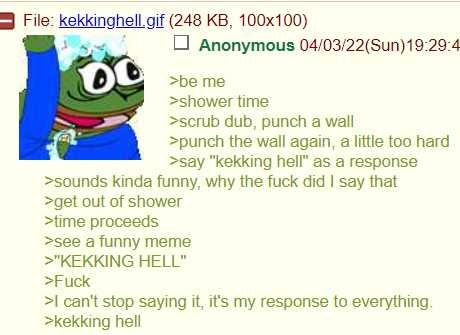 He's already in kekking hell